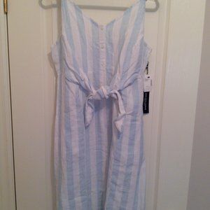 NWT Blue and White striped linen dress